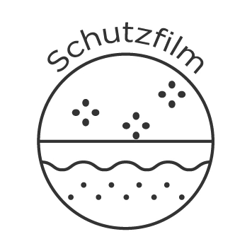 Transparenter Schutzfilm des Anti-Blasen Gels