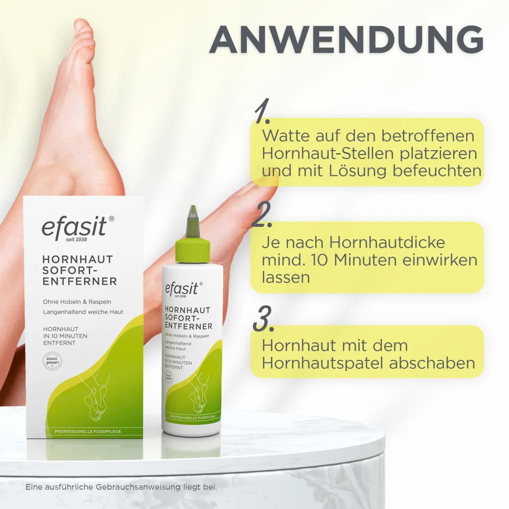 Anwendung Hornhaut Sofort-Entferner